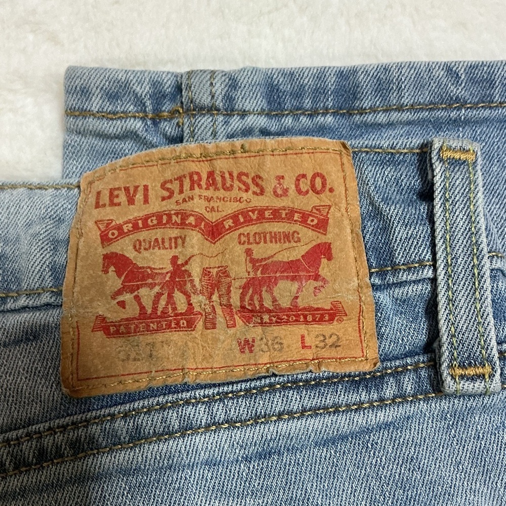 Levi's Blue Flare Wide Leg Jeans - Picture 5 of 7